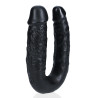 Real Rock Double Gode U Shape 12 x 3cm Noir